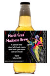 personalized mardi gras beer bottle label